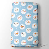 Ice Blue Christmas Digital Printed Fabric For Kid's Dress